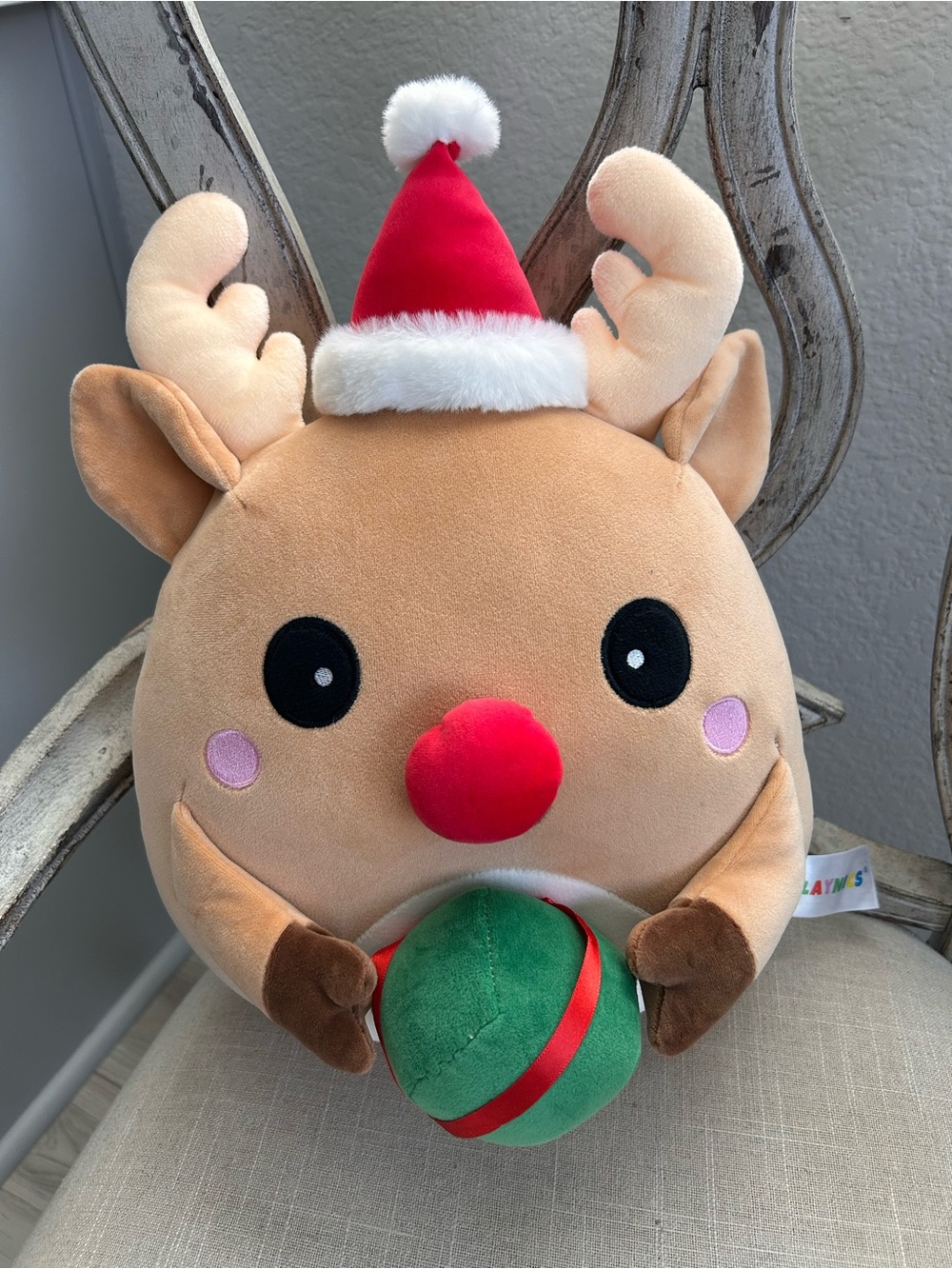 Reindeer plush squishy with gift